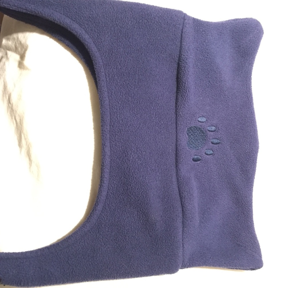 Navy fleece toddler hat